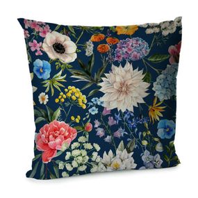 Подушка диванная с бархата Цветочное удовольствие 45x45 см (45BP_22S014)