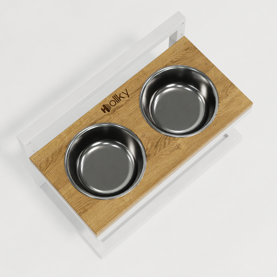 Миски на подставке с регулировкой высоты Hollky Flex S FS-422523-WHNT | Зображення 7