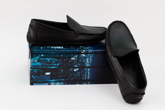 Мужские черные мокасины 39 размер | Зображення 1