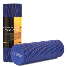 Масажний ролик Cornix EVA+ 45 x 15 см (валик, ролер) XR-0304 Navy Blue