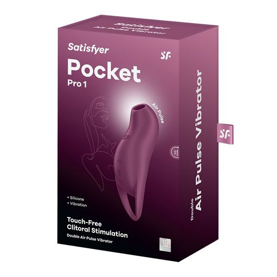 Вакуумний кліторальний стимулятор з вібрацією Satisfyer Pocket Pro 1 Purple | Зображення 4