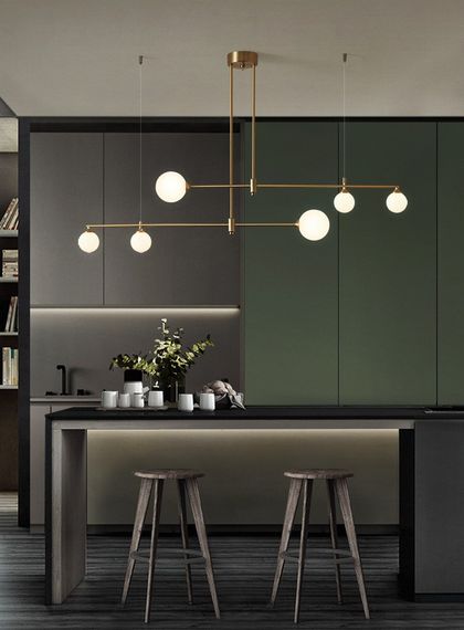 Люстра стельова на 6 лампочок 26422 Бронза 57х12х135 см.