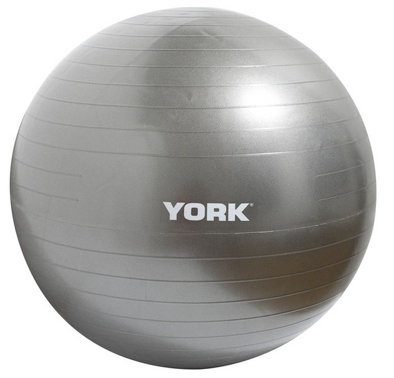Фитбол York Fitness 75см серый + насос