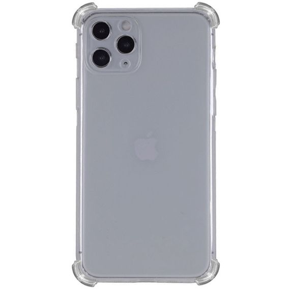 TPU чохол GETMAN Ease logo посилені кути для Apple iPhone 11 Pro Max (6.5") Серый (прозрачный)
