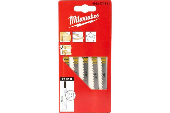 Лобзиковые полотна MILWAUKEE 4932274351 T101D 75Х4мм | Зображення 1