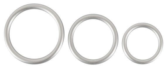 Набір ерекційних кілець - Metallic Silicone Cock Ring Set | Зображення 2
