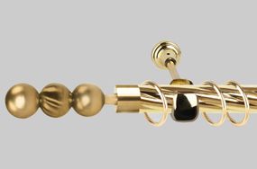 Карниз для штор однорядний металевий 16 мм (комплект) ЕМ151 Золото