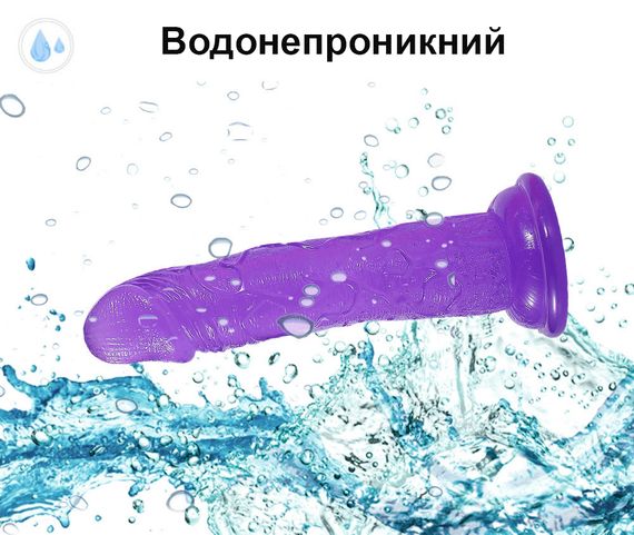 Прозрачный фаллоимитатор на присоске ( 19 см) | Зображення 7
