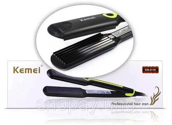 Плойка KEMEI KM-2116 гофре • Компактний прилад для гофре та укладок | Зображення 3