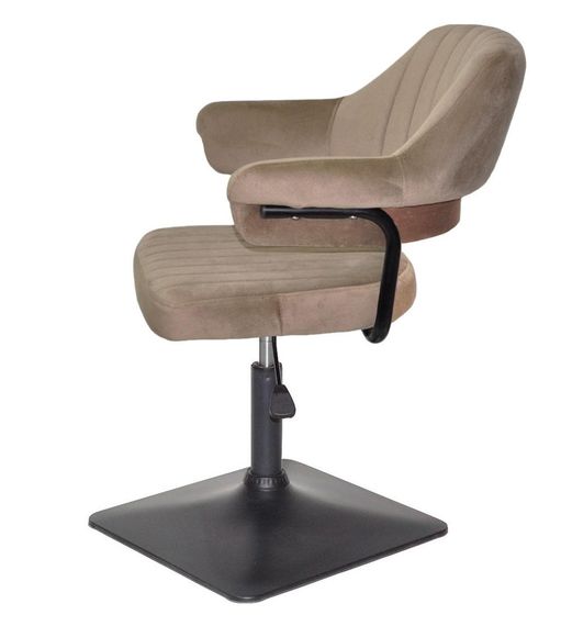 Кресло Jeff 4-BK-Base велюр кофейный B-1042, черная квадратная нога-опора, с регулировкой высоты | Зображення 8