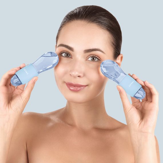 Подвійний масажер для очей GESKE Cool&Warm Duo Eye Massager 7в1 starlight, Блакитний | Зображення 3