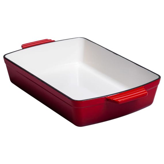 Форма для запікання чавунна 3 л червоний Yiwu HP-FLG-16 RED | Зображення 4