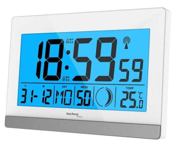 Годинник настільний Technoline WS8056 White/Silver (WS8056)
