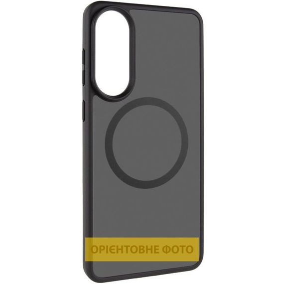TPU+PC чохол Metal Buttons with MagSafe Colorful для Samsung Galaxy S25 Edge Сірий / Grey Чорний / Black | Зображення 5