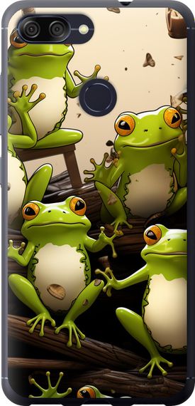 Чехол на Asus ZenFone Max Plus M1 ZB570TL Жабки "5656u-1361-17620"