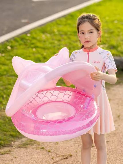 Надувне коло з трусиками та дахом для захисту від сонця Русалка | Зображення 7