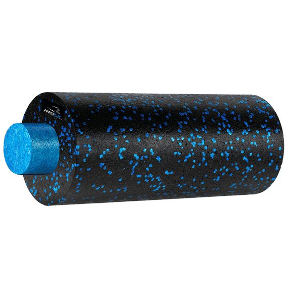 Массажный ролик (роллер) гладкий Паверплей PP-4348 2 in 1 EPP Foam Roller Черно/Синий (33x14см.) | Зображення 1