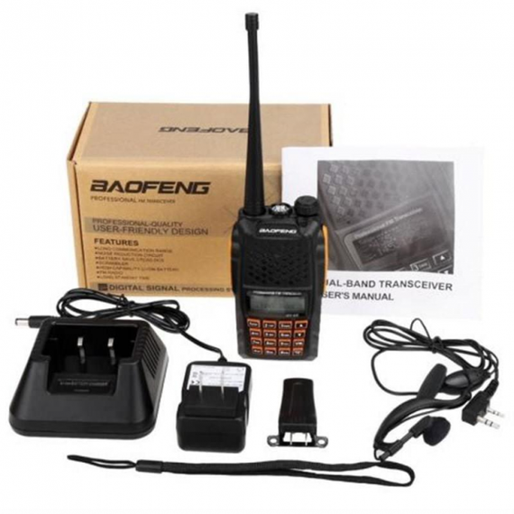 Рація професійна дводіапазонна Baofeng UV-6R портативна з вбудованим FM радіоприймачем чорна | Зображення 4