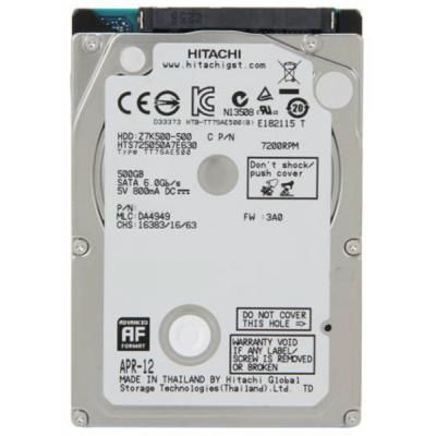 Жесткий диск для ноутбука 2.5&quot; 500GB WDC Hitachi HGST (0J38075 / HTS725050A7E630)
