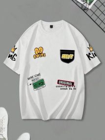 Футболка чоловіча з принтом повсякденна L Білий