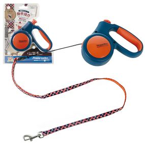 Рулетка DoggyMan Retractable Lead Trad Style S, трос 5 м, синий