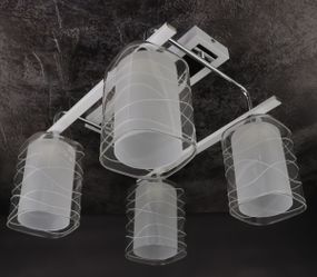 Люстра стельова на 4 лампочки 25724 Білий 29х37х39 см.