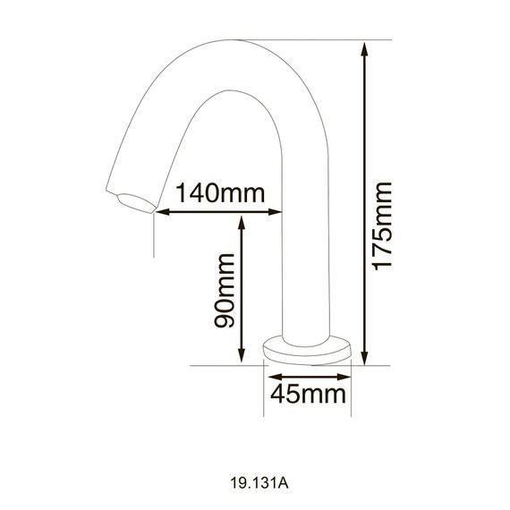 Змішувач сенсорний для умивальника HOTEC 19.131A-DC/AC | Зображення 1