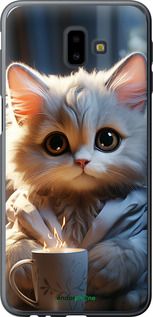 Чохол на Samsung Galaxy J6 Plus 2018 Білий кіт "5646t-1586-2448"