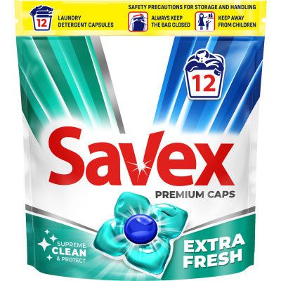 Капсулы для стирки Savex Super Caps Extra Fresh 12 шт. (3800024046834)