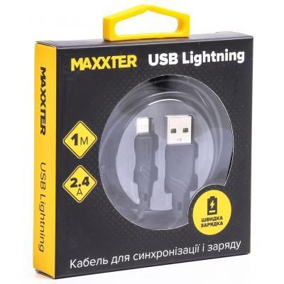 Дата кабель USB 2.0 AM to Lightning 2.0m Maxxter (UB-L-USB-02-2m) | Зображення 1