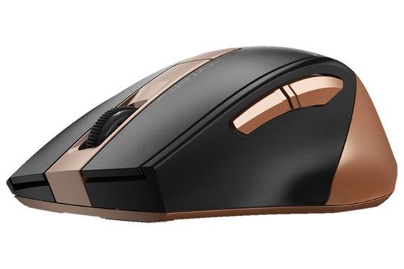 Миша бездротова A4Tech Fstyler FG35,  USB, колір чорний+бронза | Зображення 3
