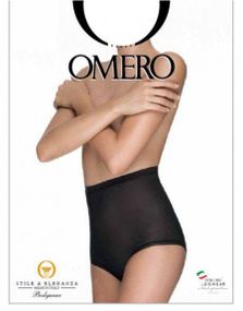 Корректирующие трусики с легким моделирующим эффектом, Omero Tulle Shape Slip Alto, Italy, размеры L, XL, черн