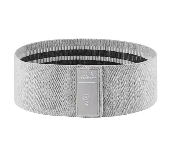 Тканева гумка для фітнесу та спорту PowerPlay 4111 Hip Band S Heavy Сіра (d_64cm) (PP_4111_Grey_S)