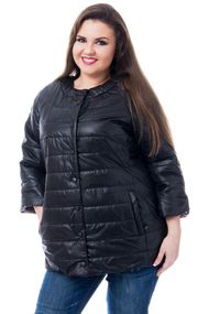 Куртка демі рукав 3/4, арт.203, колір чорний