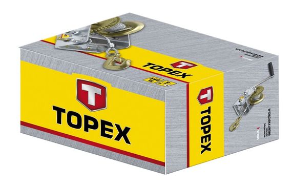 Лебідка канатна TOPEX з храповим гальмом 0.55 т, канат 10 м (97X085) | Зображення 1