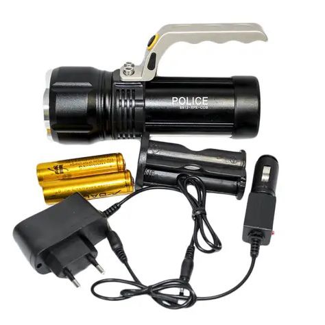 Фонарик с зарядкой от сети Bailong S912-XPE+COB, Яркий фонарик, Фонарик полис, Фонарик тактический GA-234 аккумуляторный ручной