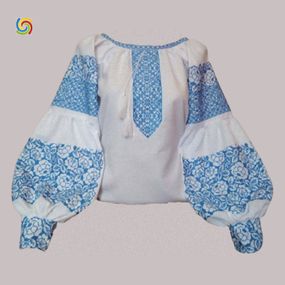 Рубашка Украинская вышиванка 243909 цвет белый размер XL/XXL