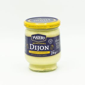 Горчица дижонская столовая Madero Dijon, 270г, Польша, БЕЗ ГЛЮТЕНА, в стеклянной банке, зернистая