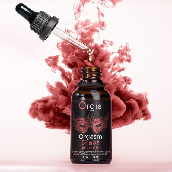 Збуджувальні краплі для клітора Orgie Orgasm Drops Kissable, 30 мл, тепло-холод, смак яблука | Зображення 3