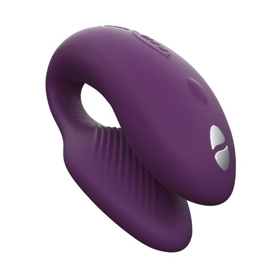 Смарт-вібратор для пар We-Vibe Chorus Purple, сенсорне керування вібраціями стисненням пульта Sex Aura