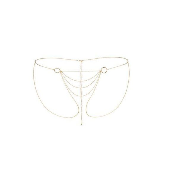 Ланцюжок-трусики Bijoux Indiscrets Magnifique Bikini Chain – Gold, прикраса для тіла sexstyle