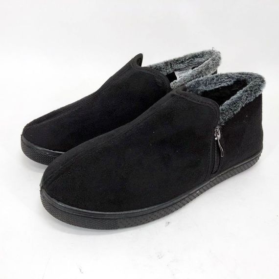 Черевики на осінь утеплені 42р 26,5см, домашні чоловічі валянки, зимові бурки на хутрі. Колір: чорний