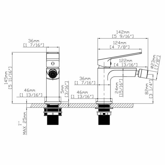 Смеситель для биде Qtap Capricorn Chrome (k26) QTCAP2060102C48223 | Зображення 1