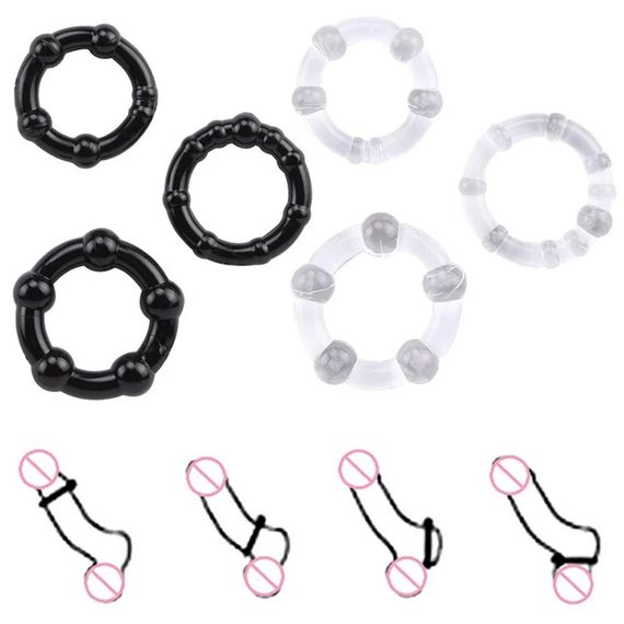 Набір ерекційних кілець NS Novelties Renegade Dyno Cock Rings, чорні, 3 шт sexstyle | Зображення 5