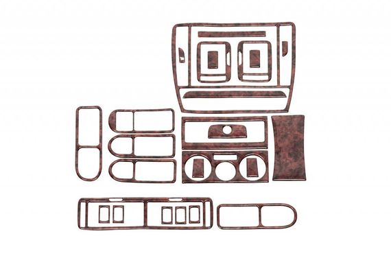 Накладки на панель 96-04 чорний рояль для Volkswagen Passat B5 1997-2005 років.
