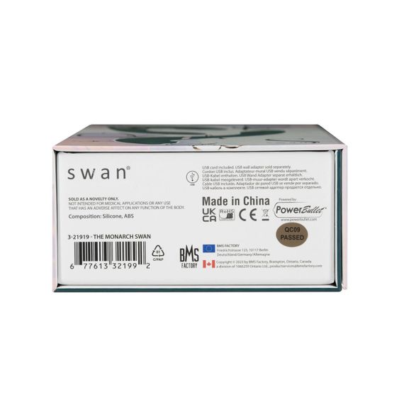 Багатофункціональний вібратор з вакуумною стимуляцією Swan The Monarch Teal sexstyle | Зображення 9