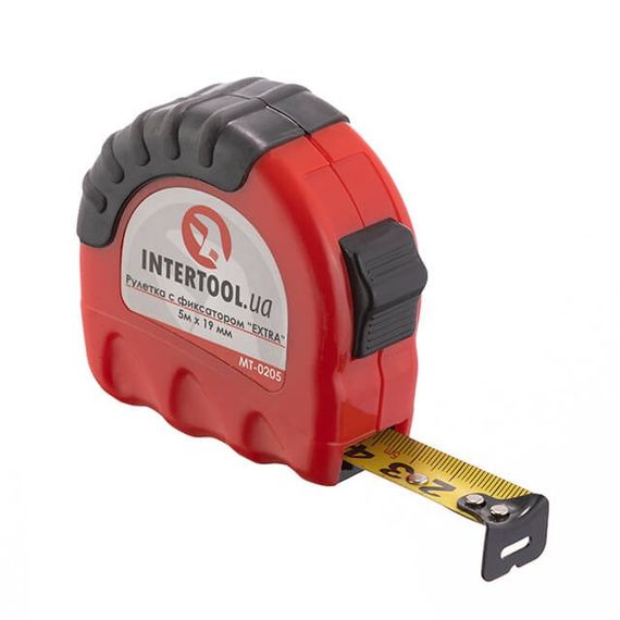 Рулетка з фіксатором 5 м "EXTRA" INTERTOOL MT-02051
