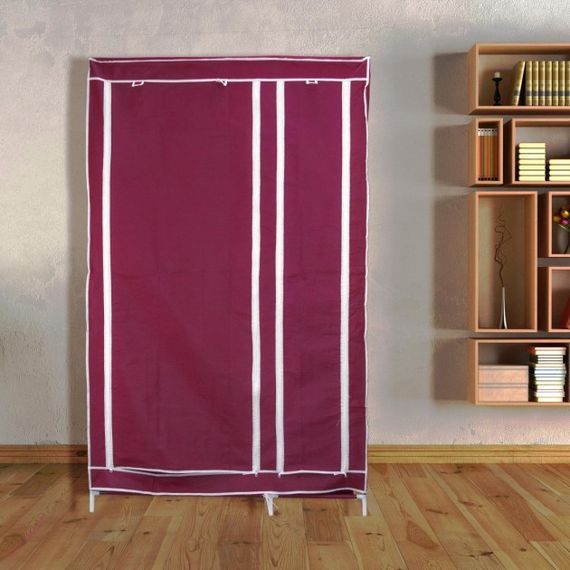 Тканинна шафа для речей Storage Wardrobe 88105 складаний гардероб 2 секції, 105 х 45 х 170 см | Зображення 3