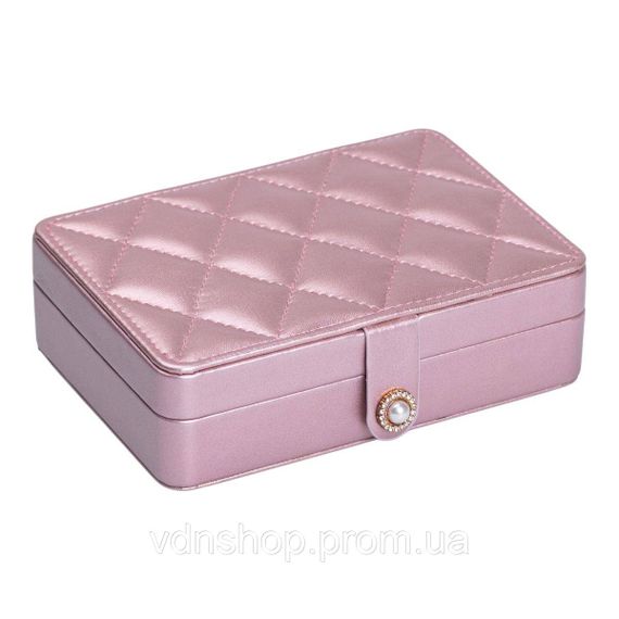 Шкатулка для украшений из эко кожи 16×11×4.7 см органайзер для ювелирных изделий HP-5-30PP | Зображення 4