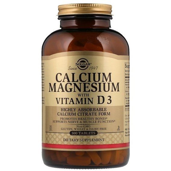 Мультиминеральный комплекс Solgar Calcium Magnesium with Vitamin D3 300 Tabs